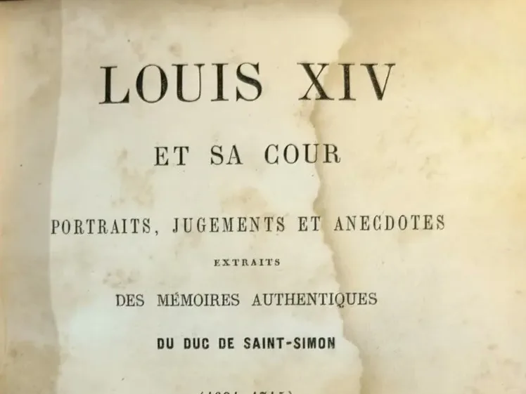 Title page of the 1857 French edition, printed with extracts from the memoirs of the Duc de Saint-Simon