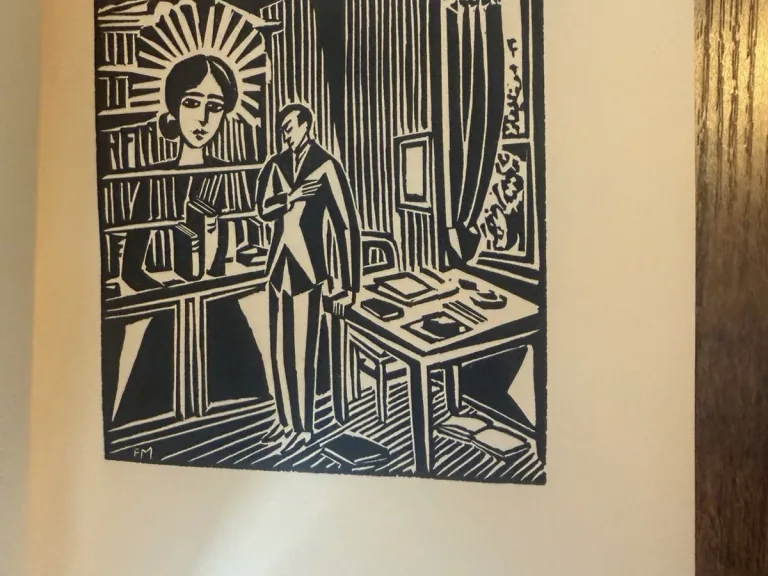 A black-and-white Frans Masereel woodcut printed in Romain Rolland's Peter und Lutz