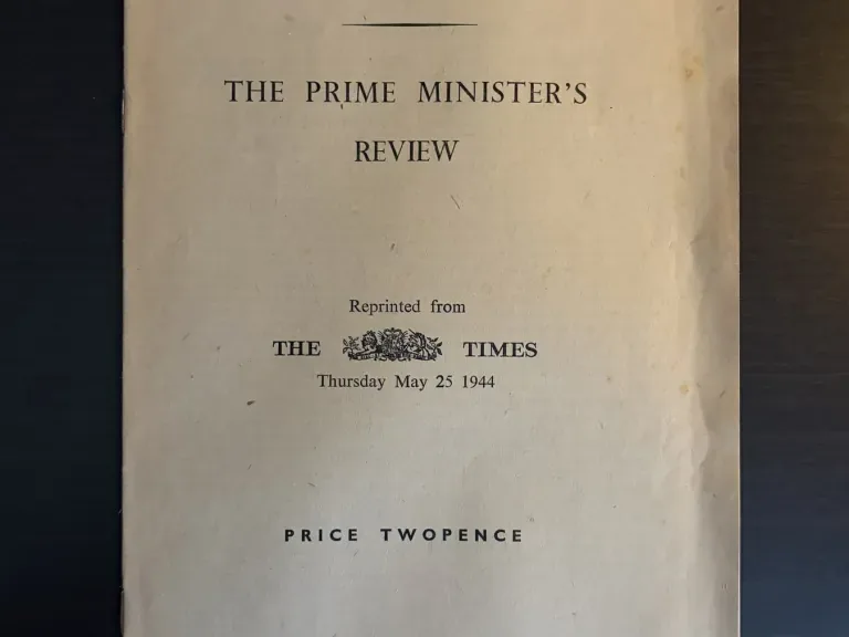 Cover of Foreign Policy, The Prime Minister's Review, reprinted from The Times on Thursday 25 May 1944